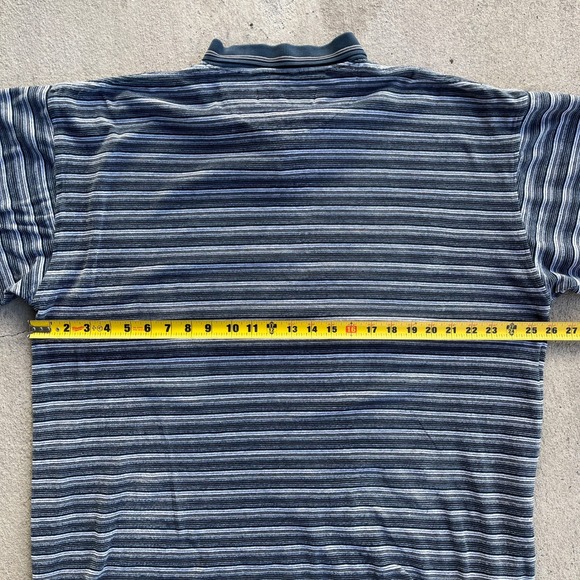 VTG Chereskin Striped Velour Long Sleeve‎ Polo Mens Size Large - Picture 5 of 7